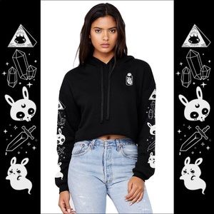 Witchy Symbols Cropped Hoodie 🖤